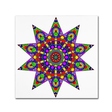 Kathy G. Ahrens 'Being Silly Mandala Colored' Canvas Art,18x18